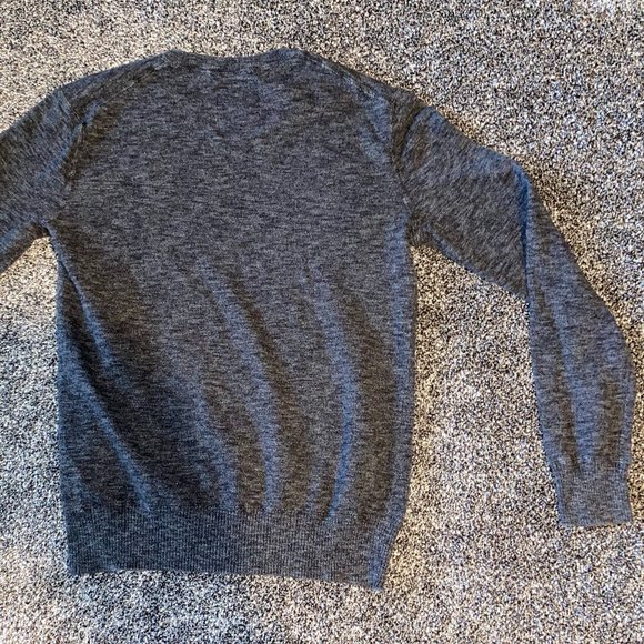 American Eagle Pullover V-neck long Sleeve Sweater Gray - Picture 6 of 6